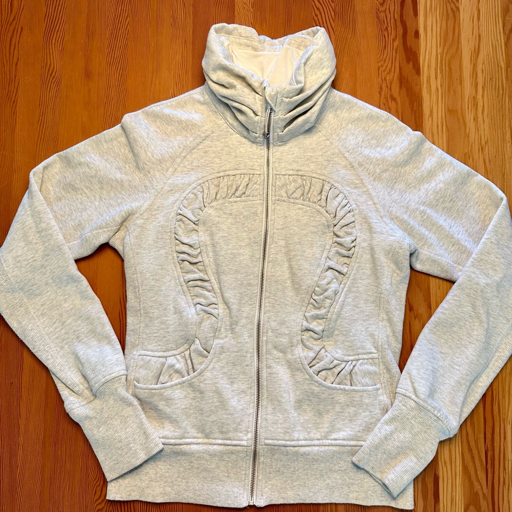 Lululemon Full Zip - Heathered White / Silver